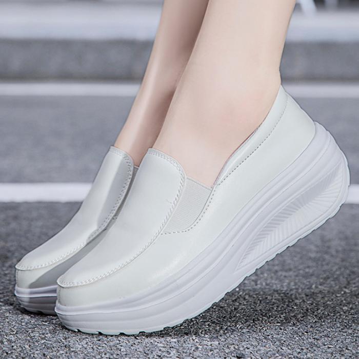 New stylish platform wedge heel casual ladies rocking shoes