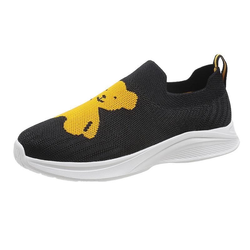 Cute bear fly-knit breathable sneakers