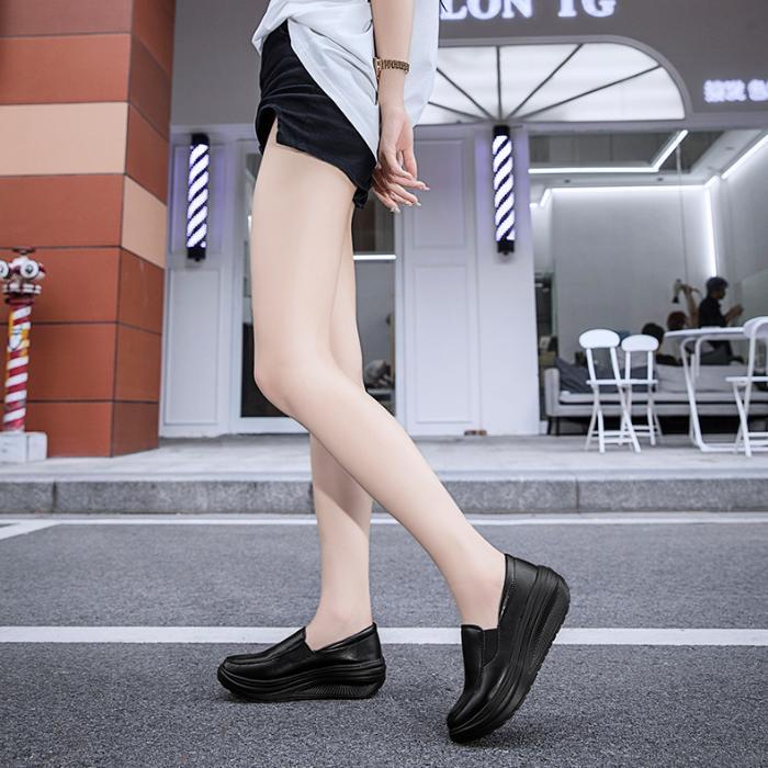 New stylish platform wedge heel casual ladies rocking shoes