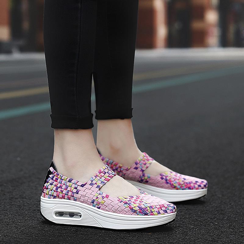 Handmade stretch upper air cushion orthopedic casual sneakers