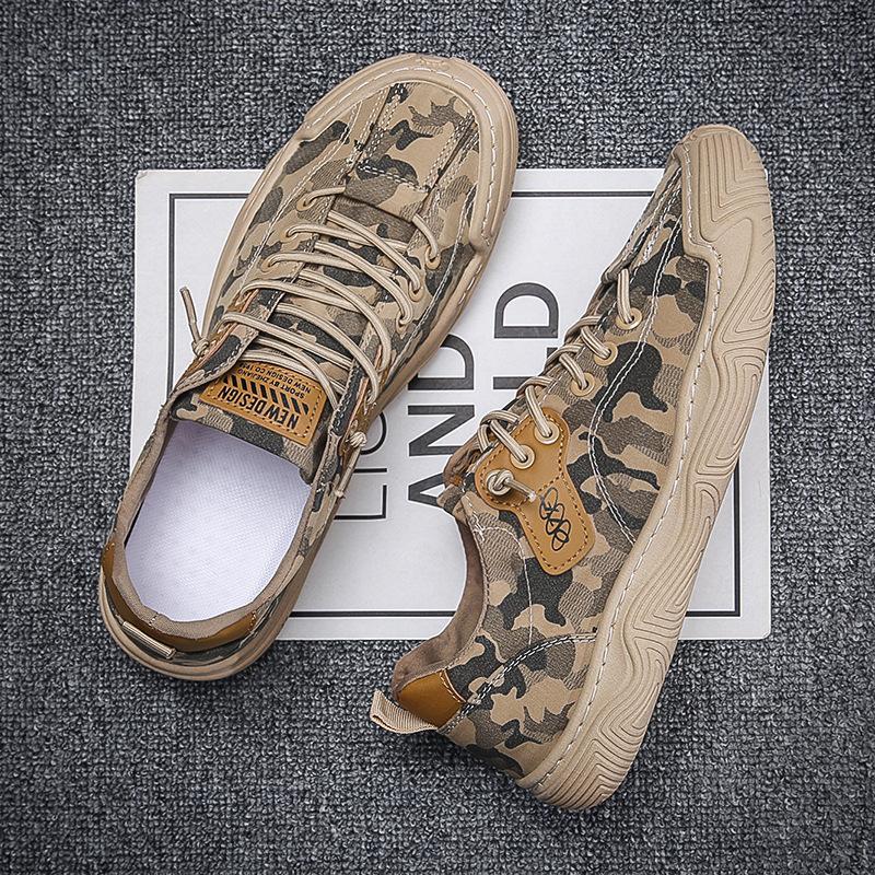 2023 summer breathable ice silk camouflage trend soft soled casual sneakers