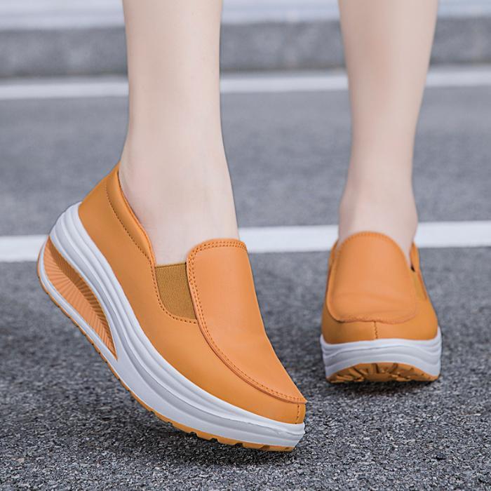 New stylish platform wedge heel casual ladies rocking shoes