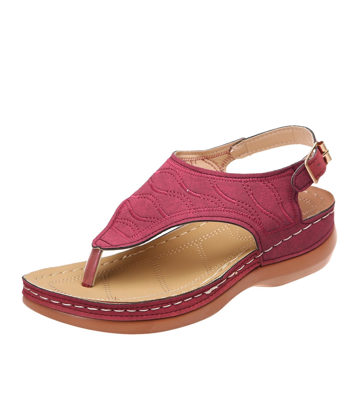 Romanesque buckle-strap sandals