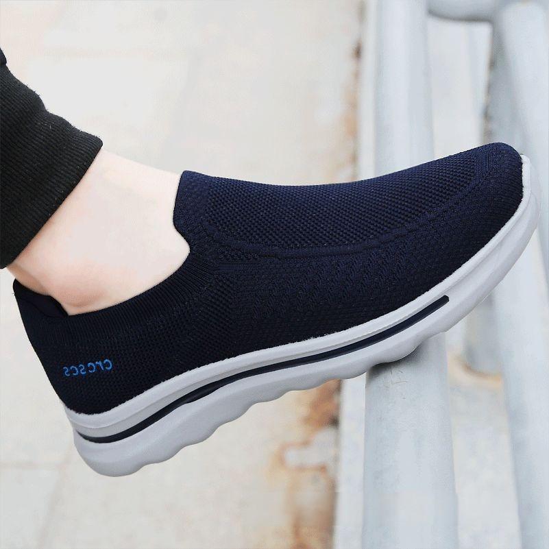 Middle-aged dad shoes casual breathable spring non-slip soft bottom lazy one pedal walking shoes