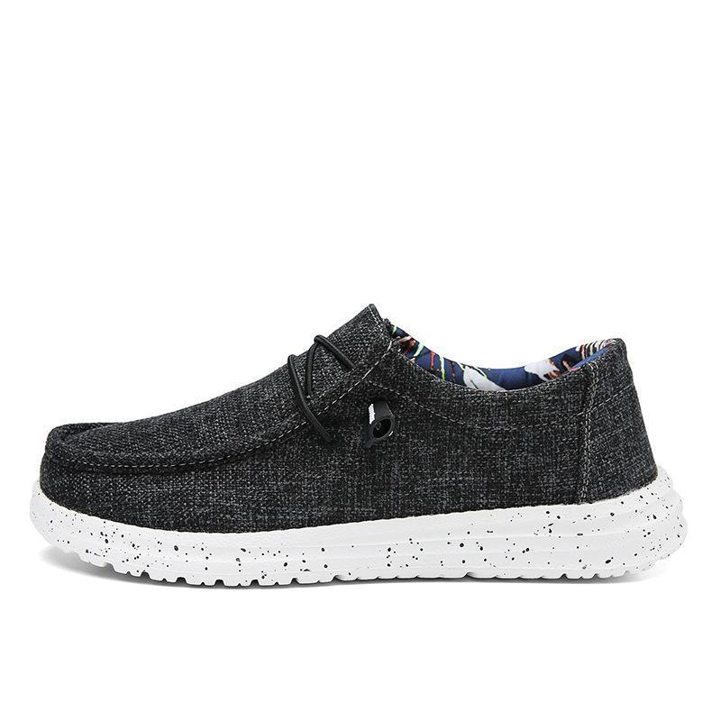 Men's Canvas Shoes Lightweight Wear-Resistant Casual One Pedal Wide Large Size