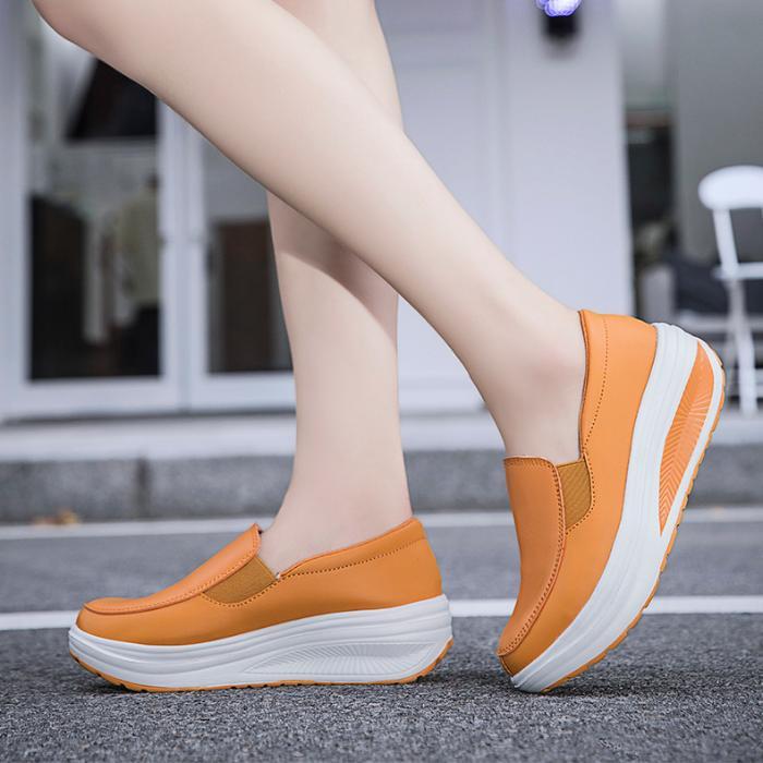 New stylish platform wedge heel casual ladies rocking shoes