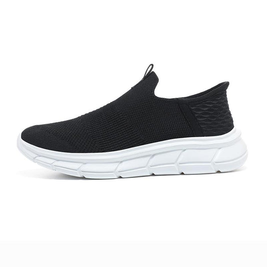 Summer fly-weaving slip on wear-resistant soft bottom casual shoes