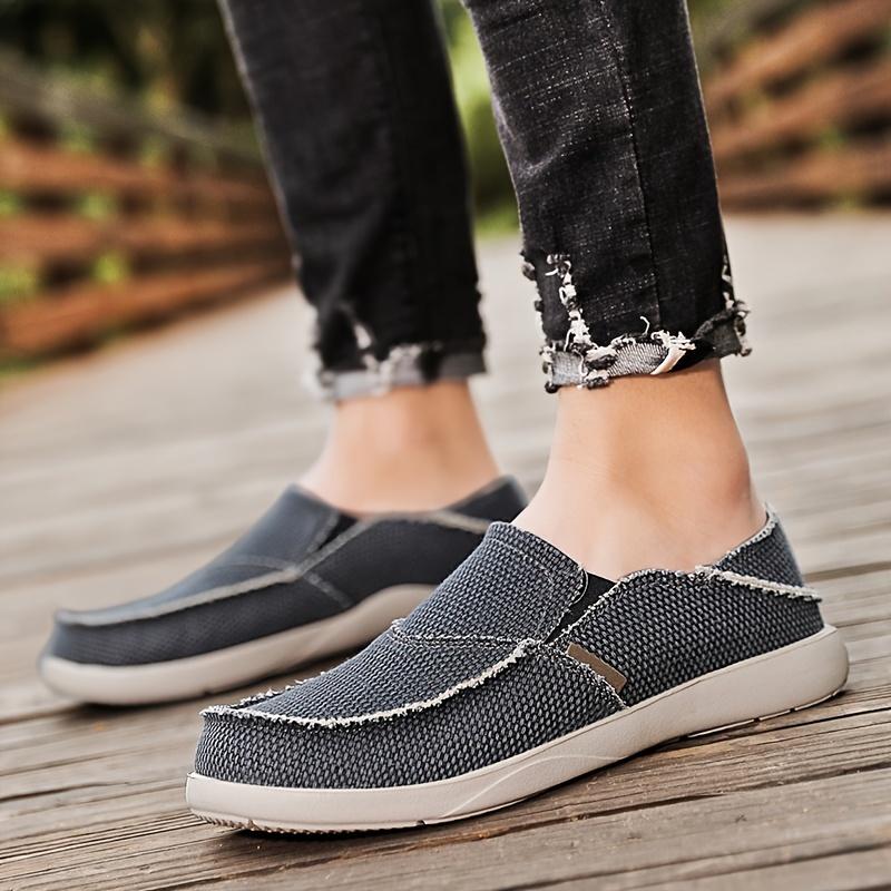 Breathable Comfort & Lightweight Style Men's Canvas Slip On Loafers