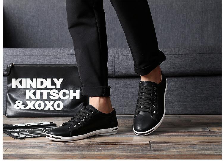 Fashion lace-up leather shoes casual work shoes