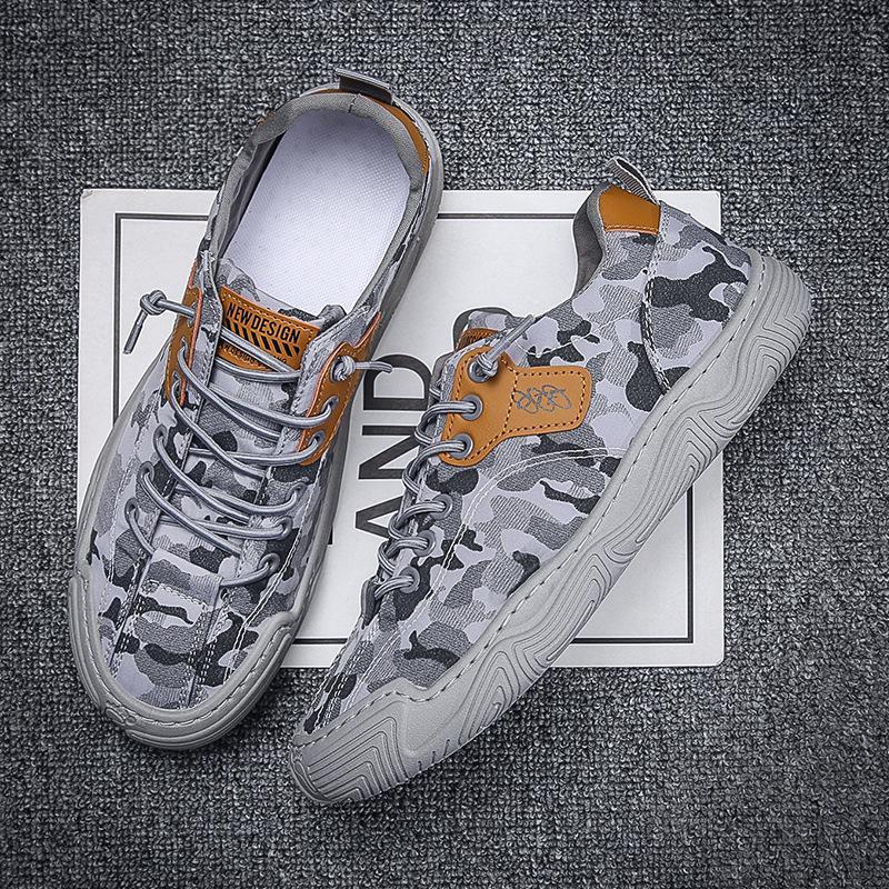 2023 summer breathable ice silk camouflage trend soft soled casual sneakers