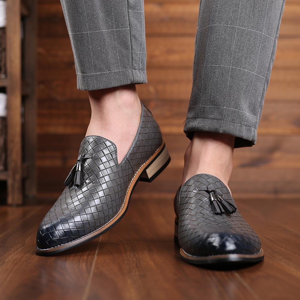 Men's Formal Business Leather Shoes Wedding Party Shoes Slip On Loafer