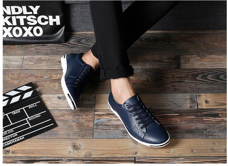 Fashion lace-up leather shoes casual work shoes