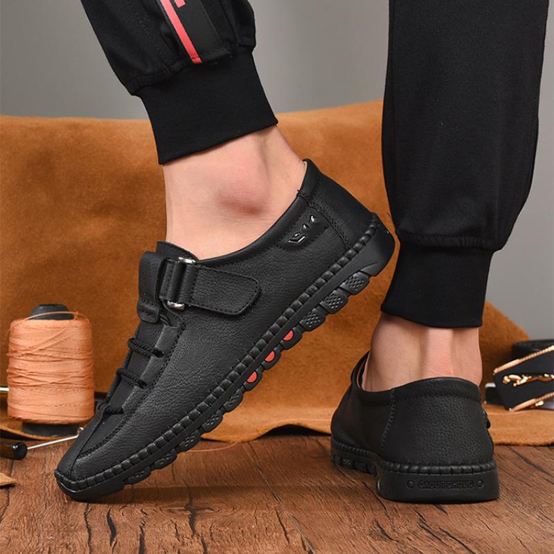 Handmade outdoor men's casual breathable leather shoes