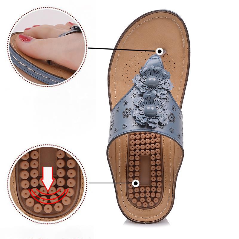 Pearl anti-slip reflexology orthopedic sandals