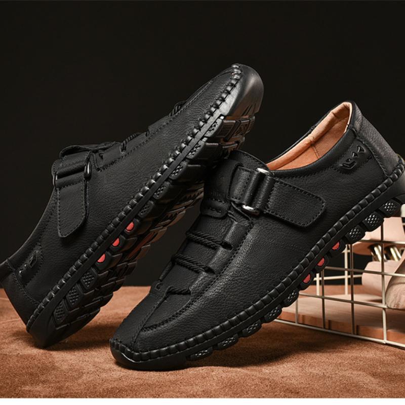 Handmade outdoor men's casual breathable leather shoes